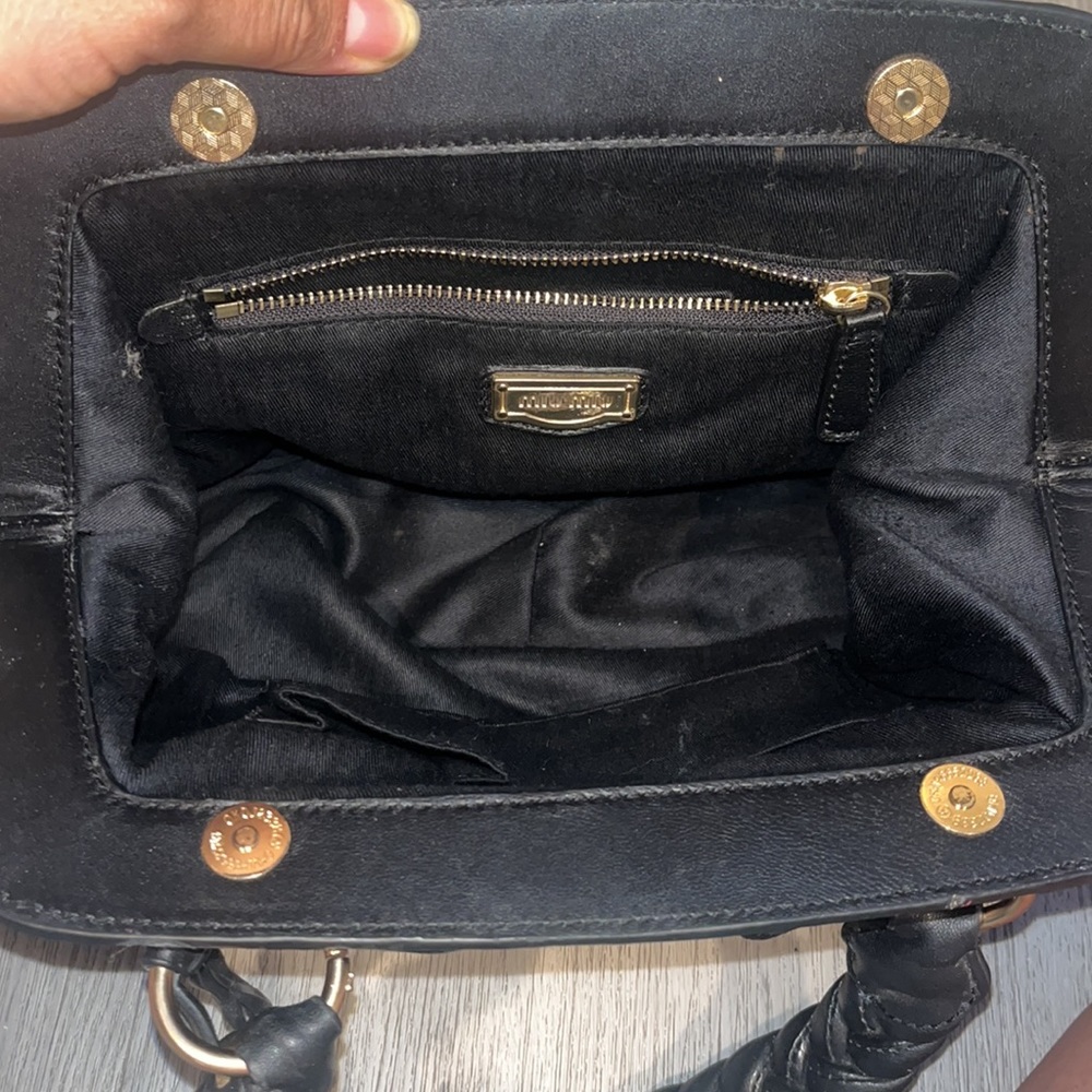 Authentic Miu Miu Black Matelass Leather Coffer B… - image 7